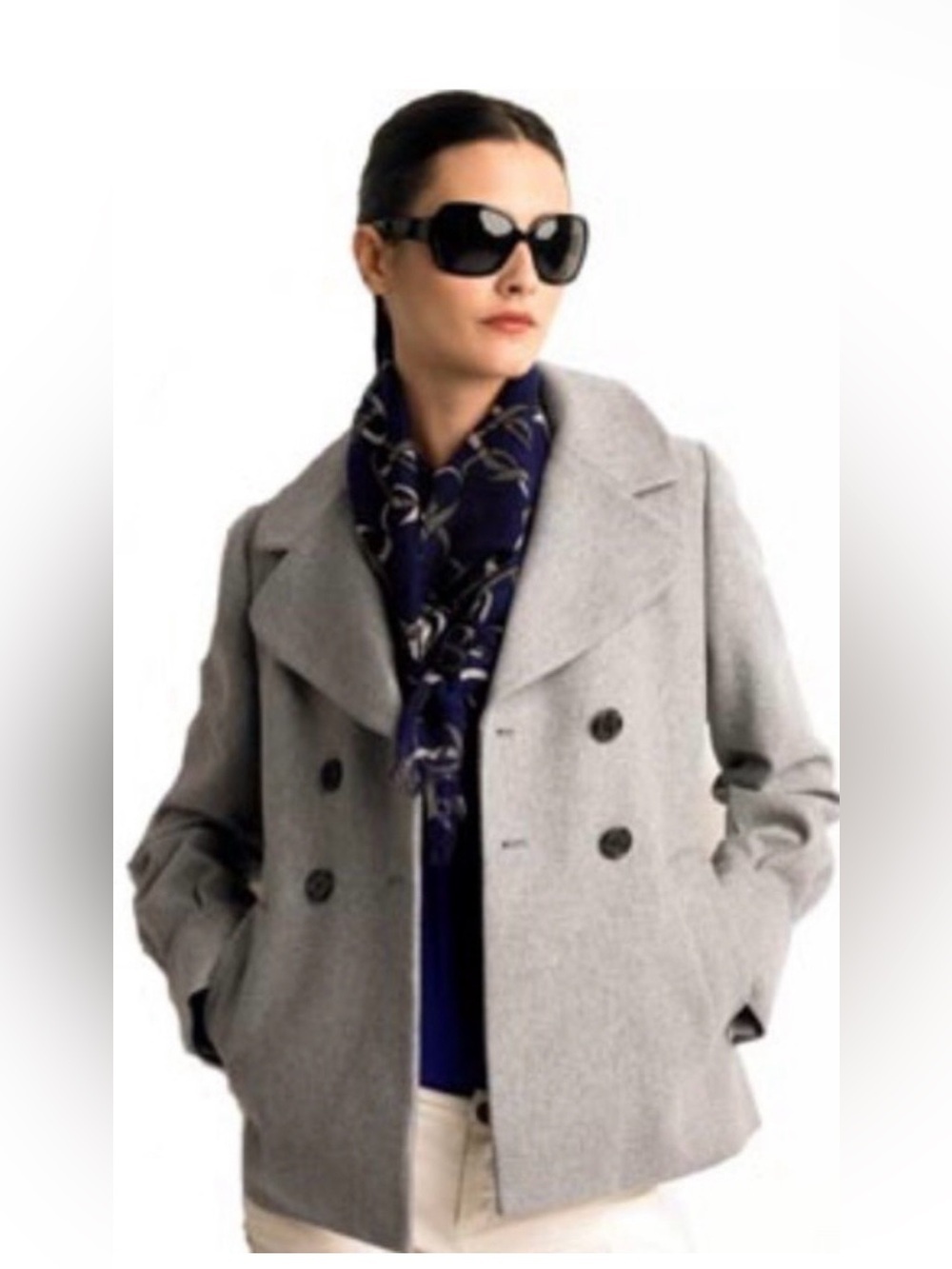 Banana Republic Gray Swing Pea Coat